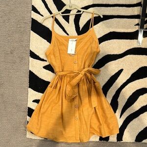 NWT Mustard Yellow Button-Down Dress